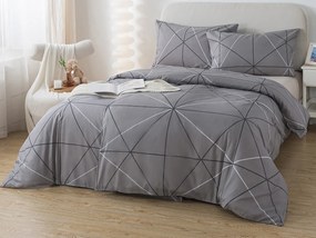 XPOSE® Bavlnené obliečky SAMUEL na dve postele - sivé