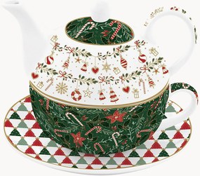 Porcelánová čajová súprava pre jednu osobu Fancy Christmas