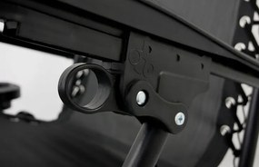 CH Záhradné skladacie relaxačné kreslo so strieškou Zero III - čierna