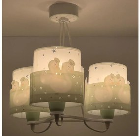 Dalber 61717H - Detský luster SWEET LOVE 3xE27/60W/230V zelená