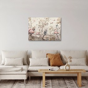 Obraz - Kresba plameniakov (70x50 cm)