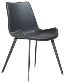 Čierna jedálenská stolička z imitácie kože DAN–FORM Denmark Hype