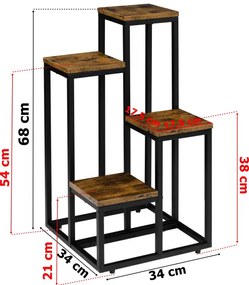 Stojan na kvety MOGREN RUSTIC čierny