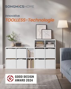 Úložná polica so 4 stohovateľnými boxami LBC196W01