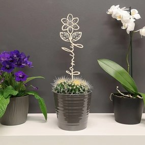 AMADEA Drevený zápich kvetina - Family, dĺžka 28 cm