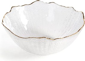 Dekorstudio Dekoratívna sklenená misa TAMARA Ø25x11 cm - biela