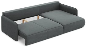 Sivá rozkladacia/s úložným priestorom rohová pohovka (pravý roh) Nanea – Makamii