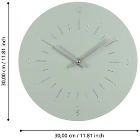 Eglo 425511 - Nástenné hodiny TAKAHAGI 1xAA pr. 30 cm zelená