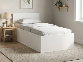 Posteľ SOFIA 80 x 200 cm, biela Rošt: S lamelovým roštom, Matrac: Matrac DELUXE 10 cm