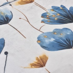 Tmavomodré mikroplyšové obliečky na jednolôžko 140x200 cm Marbella – My House