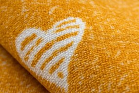 Koberec HEARTS kruh Jeans - pomaranč