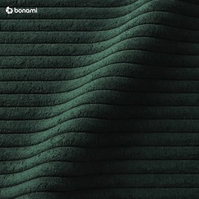 Tmavozelená čalúnená dvojlôžková posteľ s úložným priestorom s roštom 180x200 cm Mattis Cord – Meise Möbel