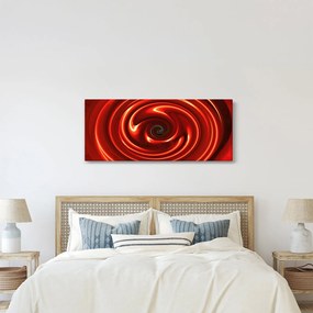 Abstraktný obraz - červená špirála (120x50 cm)