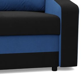 Pohovka ORION čierna / tmavomodrá