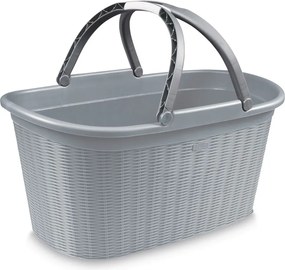 STEFANPLAST Košík na bielizeň Elegance 35 l, sivý