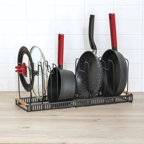 JJA Organizér, stojan na pokrievky, hrnce aj panvice, výsuvný, 8 pozícií