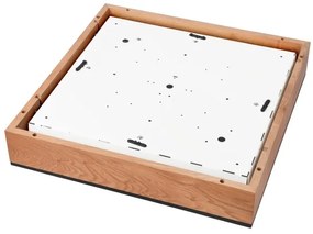 Stropné svietidlo OAK SQUARE 4xE27/15W/230V 48x48 cm dub/čierna