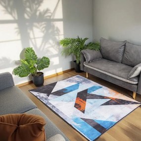 Protišmykový koberec NOVO mramor / trojuholníky