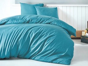 Cottonbox obliečky bavlnený satén Stripe turquise - 140x200 / 70x90 cm