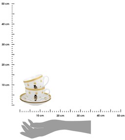 Porcelánová šálka s podšálkou Christmas Ballerina 250 ml sada 2ks