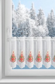 KRÁTKA ZÁCLONA NA PÚTKACH XMAS17 145X40 CM VZOROVANÁ