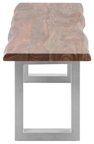 furniture-nabytek.cz - Masívna lavička Bullwer z palisandru, lakovaná, hnedá – 190×40 cm