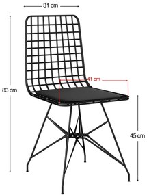 Jedálenský set Gigi (čierna). Vlastná spoľahlivá doprava až k Vám domov. 1063048