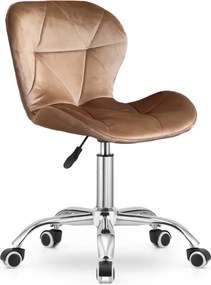AKCIA Svetlohnedé kancelárske kreslo AVOLA VELVET II. akosť