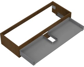 Mexen Box-A, závesná skrinka 120 cm, 1 zásuvka, orech, 91AX0-1200-235-1-86