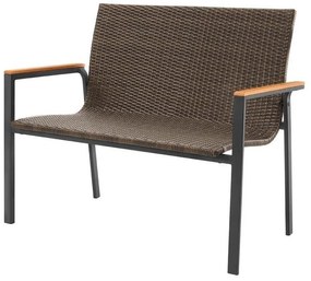 Asko a.s. CALVIN 907 - lavica stohovaciá  béžová / hnědá, umělý ratan a polywood