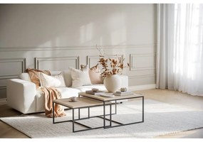 Konferenčný stolík s doskou z dubového dreva v prírodnej farbe ø 80 cm Deerfield – Rowico