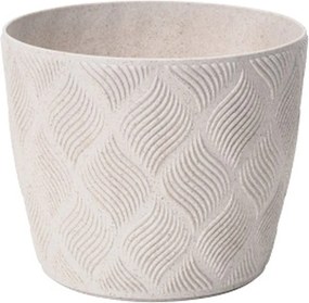 Kvetináč FLOW PETIT ECO WOOD 170 mm, biely*7385