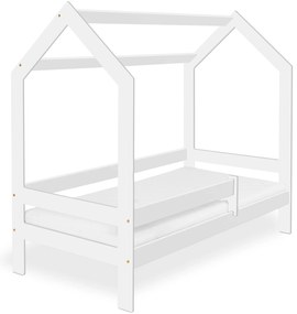 Detská posteľ DOMČEK D3 biela 80 x 160 cm Rošt: Bez roštu, Matrac: Bez matraca, Úložný box: Bez úložného boxu