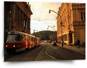 Sablio Obraz Električka v historickom meste - 150x110 cm
