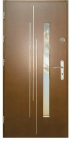 Dvere vchodové WZ62 90L zlatý dub