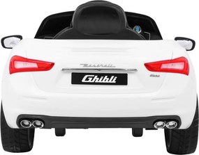 Ramiz Elektrické autíčko Maserati Ghibli na akumulátor biele + diaľkové ovládanie
