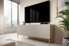 TV stolík Nicole 150 cm - kašmírová / zlaté nožičky