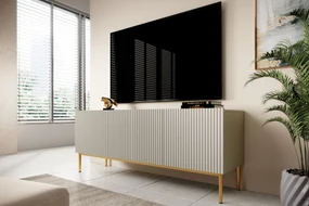 TV stolík Nicole 150 cm - kašmírová / zlaté nožičky