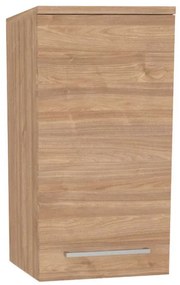 Mereo, Mereo Bino kúpeľňová skrinka horná 63 cm, ľavá, Multidecor, Light Select Walnut, MER-CN695LSW1