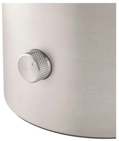 Hliníková LED stolová lampa v striebornej farbe so skleneným tienidlom (výška 32 cm) Iris – Blomus