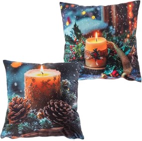Súprava 2 ks obliečok na vankúšiky VIANOČNÁ ATMOSFÉRA 40 x 40 cm