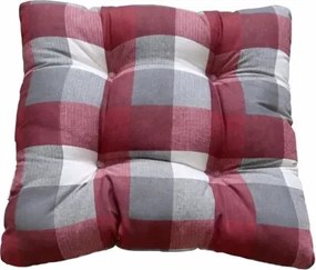Záhradný podsedák Karo 40x40 cm, vínový/sivý%