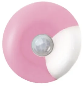 ACA Lighting LED detská nočná lampička do zásuvky UFO 0,4W/230V/6000K, súmrakový senzor, ružová