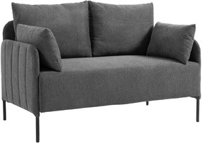 Sedačka Ziden 2-miestna látka - tmavosivá