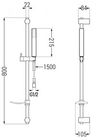 Mexen sprchový set DF77, chróm, 785774582-00