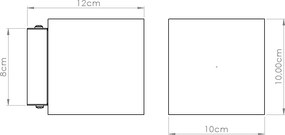 Nástenné svietidlo Quad, 1x béžové betónové tienidlo