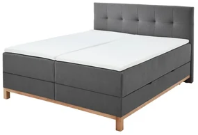 Tmavosivá boxspring posteľ s úložným priestorom 160x200 cm Catania - Meise Möbel