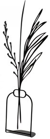 Kovová dekorácia Flowerpot VIII 44 cm čierna