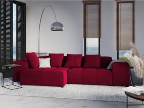Červený zamatový modul pohovky Rome Velvet - Cosmopolitan Design