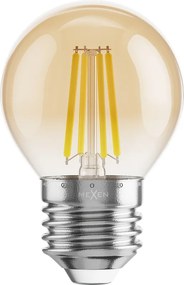 Mexen Vintis, LED filamentová žiarovka E27, G45, 6 W, teplá biela 2200K, jantárová, L156-E27-0622-50